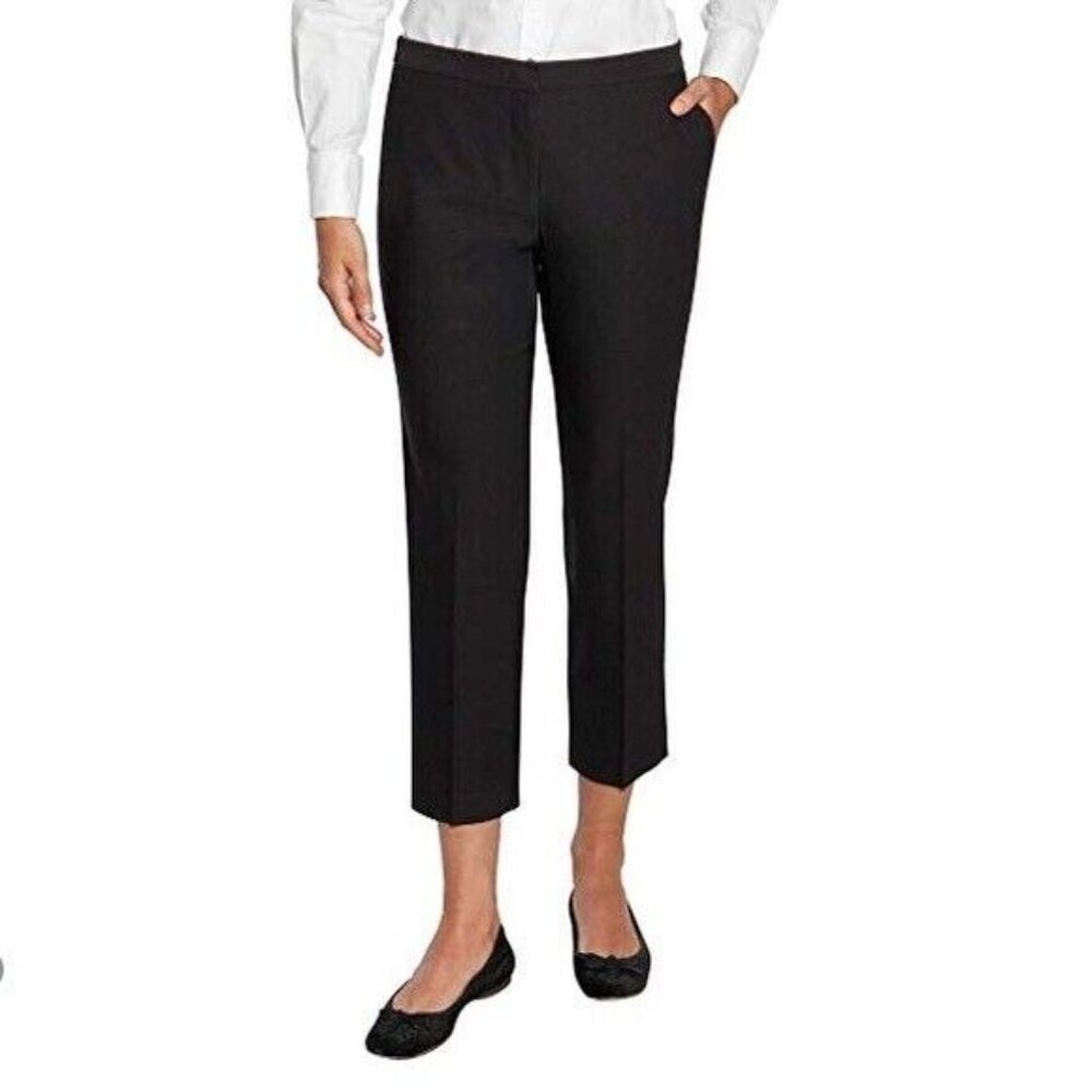 MARIO SERRANI Italy Black Textured Formal Career Work Business Pants Size 12